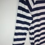 J. Crew XS Navy White Striped Zippers Top Blue Photo 4