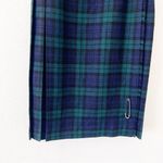 Pitlochry Kilt 100% Pure New Wool Pleated Skirt Scotland in Green Blue Size 12 Photo 3