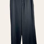 Rachel Rachel Roy Black Split Wide Leg Satin Trouser Slack Pants Sz 10 NWT Photo 1
