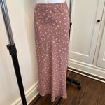 Altar'd State Altar’d State Long Floral Pink Maxi Skirt Side Slit NWOT Photo 1