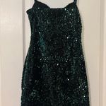 ZARA  Green Sequined Mini Dress Photo 3