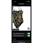 Loft Beach One Piece Size Medium Floral Yellow/Black Photo 3