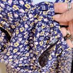 ZARA  Feminine Floral Print V-Neck Long Sleeve Mini  Dress Sz Medium 💚 Photo 4