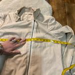 Sundance Jacket Womens Medium Lambskin Leather Linen Cream Zipper Moto Soft Photo 8