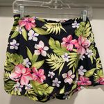 Catalina VTG Retro 80s  Black Pink & Green Tropical Floral Hawaiian Mini Skort Photo 3