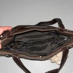 💜 Thirty One Denim Purse Bag with G Monogram & Removable Floral Flower Blue Photo 4