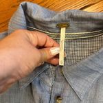 Free People  Thats a Wrap Shirt in Chambray Combo Blue Photo 8
