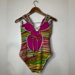 Becca  Awaken Scoop Neckline Open Back One Piece Swimsit LARGE Photo 2