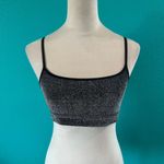 Aerie NWT Sparkle Straight Scoop Bikini Top True Black Swimsuit Surf Beach Sz M Photo 2