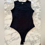 Quince NWT Stretch Cotton Jersey High Neck Sleeveless Bodysuit Soft White Sz S Photo 3