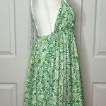 ZARA  Green Floral Cut Out Open Back Mini Dress Size small Photo 4