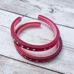 Earrings For Pierced Ears Large Red Hoops Photo 3