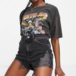 Topshop A Line Ripped Mom Jean Shorts New Photo 0