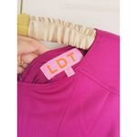 LDT Quiet Luxury 3/4 Sleeve Sheath Dress Size 0 Pink Fuschia Career Barbie Event Photo 3