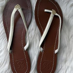 Tory Burch White Patent Leather Thong Sandals Photo 0