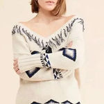 Anthropologie Chaser Eagle Pullover Fringe Sweater Native Aztec Western Size XS Photo 0