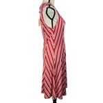 Max Studio X-Large A-Line Dress Chevron Sleeveless Stretch V-Neck Pullover Multi Photo 3