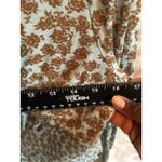 Urban Outfitters Women's Smocked Floral Crop Top Blue Brown Long Sleeve M NWT Photo 8