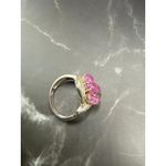Vintage STS 925 Pink Sapphire Cluster Cocktail Ring Size 8 Photo 7