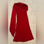 Tadashi Shoji NWOT Ember One-Shoulder Draped Gown lava red Sz 12 Photo 5