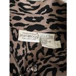 Newport News Women’s Mesh Y2K Leopard Animal Print Pearl Snaps LARGE Photo 8