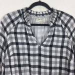 Anthropologie Cloth & Stone By  Sara Plaid Gingham Relaxed Blouse Small Photo 3