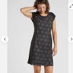 Krimson Klover Jasmine Black Blue Floral Laser Cut Dress size medium athletic Photo 6