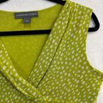 Josephine Chaus  L Lime Green Top Sleeveless Abstract Polka Dot Office Artsy Y2K Photo 1