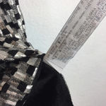 ZARA  Shimmery Metallic Silver Black Ruffle Party Mini Dress Small Photo 5