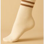 HIGH HEEL JUNGLE Metallic Retro Grip Crew Socks, NWOT Gold Photo 6