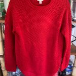 st. john's bay Vibrant Red Knit Long Sleeve Sweater M/L Photo 1
