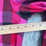 PINK - Victoria's Secret  Shirt Dress Hot Pink Flannel Plaid Tunic XS Rhinestone Photo 12