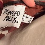 Princess Polly NWT Brown Lyle Mini Dress Halter Size US 6 Cotton Linen Summer Photo 4