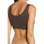 SKIMS  Stretch Rib Scoop Neck Bralette Soot Size S/M Photo 1