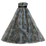 Adrianna Papell  Black Grey Strapless Convertible Maxi Dress Gown Size 0 NWOT Photo 0