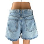 Mango MNG  Women's Blue Light Wash High Rise A Line Denim Jean Shorts Size 8 Photo 2