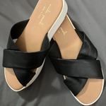 Mila Paoli Black and White Sandals with Criss Photo 0