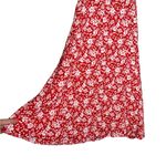 Lulu's Lean Close Floral Print Swing Dress Size XS Red Ivory White High Neck Photo 3