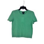 C by Bloomingdale's Cashmere Short Sleeve Sweater Aqua Green Women's XL Photo 1