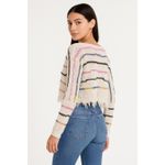 Wild Honey ‎ Sweater Womens Size Small Multicolor Oversized Raw Hem Boho Loose Photo 1