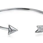 Arrow Bangle Bracelet Silver Tone Open Cuff Women's Jewelry Fashion Photo 0