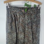Woolrich Brown Paisley Rayon Pleated Pants Photo 3