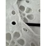 Madewell NWT Linen Embroidered Eyelet Hi Low Top White Size XL Photo 8