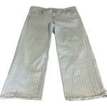 Torrid LIGHT BLUE DENIM STRAIGHT LEG JEANS WITH WHITE PINSTRIPES (18T) Photo 9