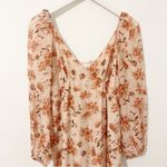 Cami NYC  Francie Lace Trimmed Floral Boho 100% Silk Chiffon Maxi Dress Sz XS Photo 5