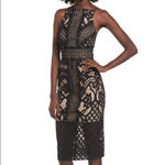 NWT Keepsake The Label Bridges Black Lace Overlay Bodycon Midi Dress XS Photo 2