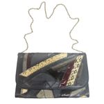 Vintage 70’s: Varon 𐮛 Snakeskin Patchwork Convertible Clutch Bag 𐮛 Midnight Photo 1