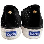 Kate Spade Keds X  Double Decker Velvet Sneakers Black 6.5 Diamonds Slip On Shoe Photo 6