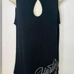 Harley Davidson Harley-Davidson Script Women's Black Sleeveless Keyhole Tank Size M Palm Beach Photo 0