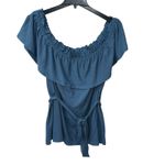 Lane Bryant NWT  Relaxed Off The Shoulder Ruffle Tunic Women's‎ Plus 22/24 Photo 3